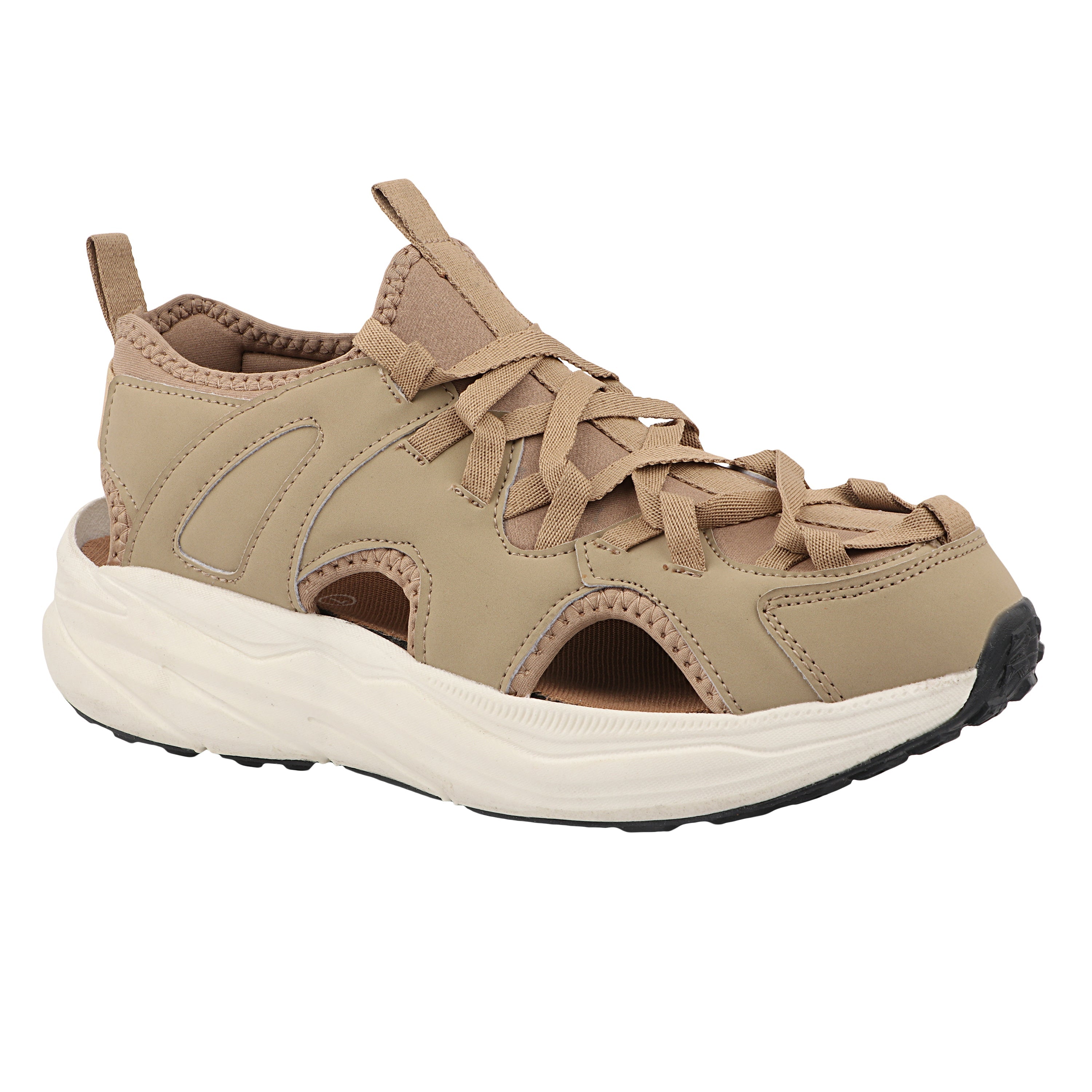 FUEL Crosspro Lightweight & Comfort Secure Fit Sports & Travel Fisherman Sandal for Men (Beige)