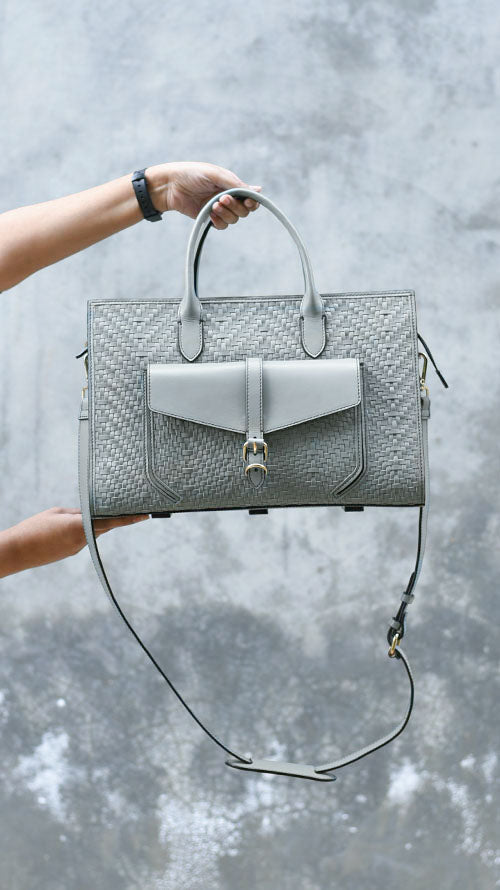 Woven Pewter Parker