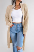 Open-Front Knit Cardigan