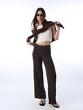 Straight Fit Rib Knit Pants