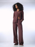 Linen Blend Loose Fit Pants
