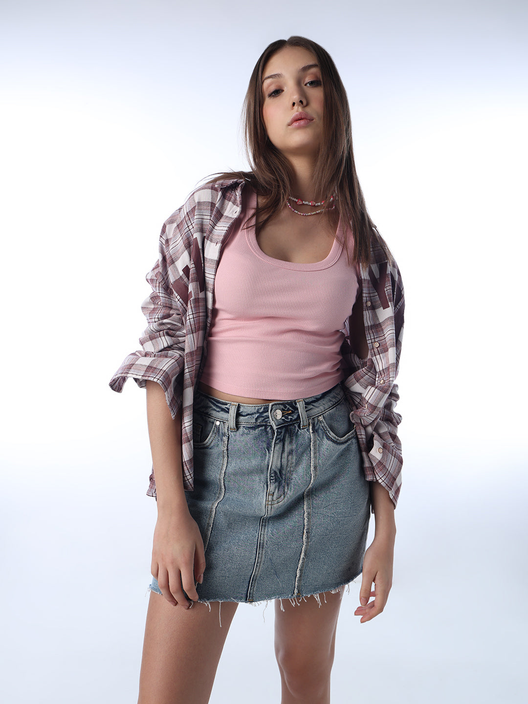 Pink Scoop Neck Tank Top