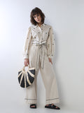 Belted Wide Leg Pants