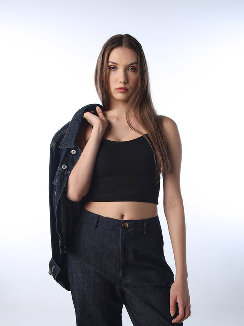 Black Bandeau Top