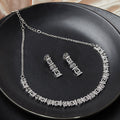 Sparkling Elegance Silver Plated Classy Necklace Set