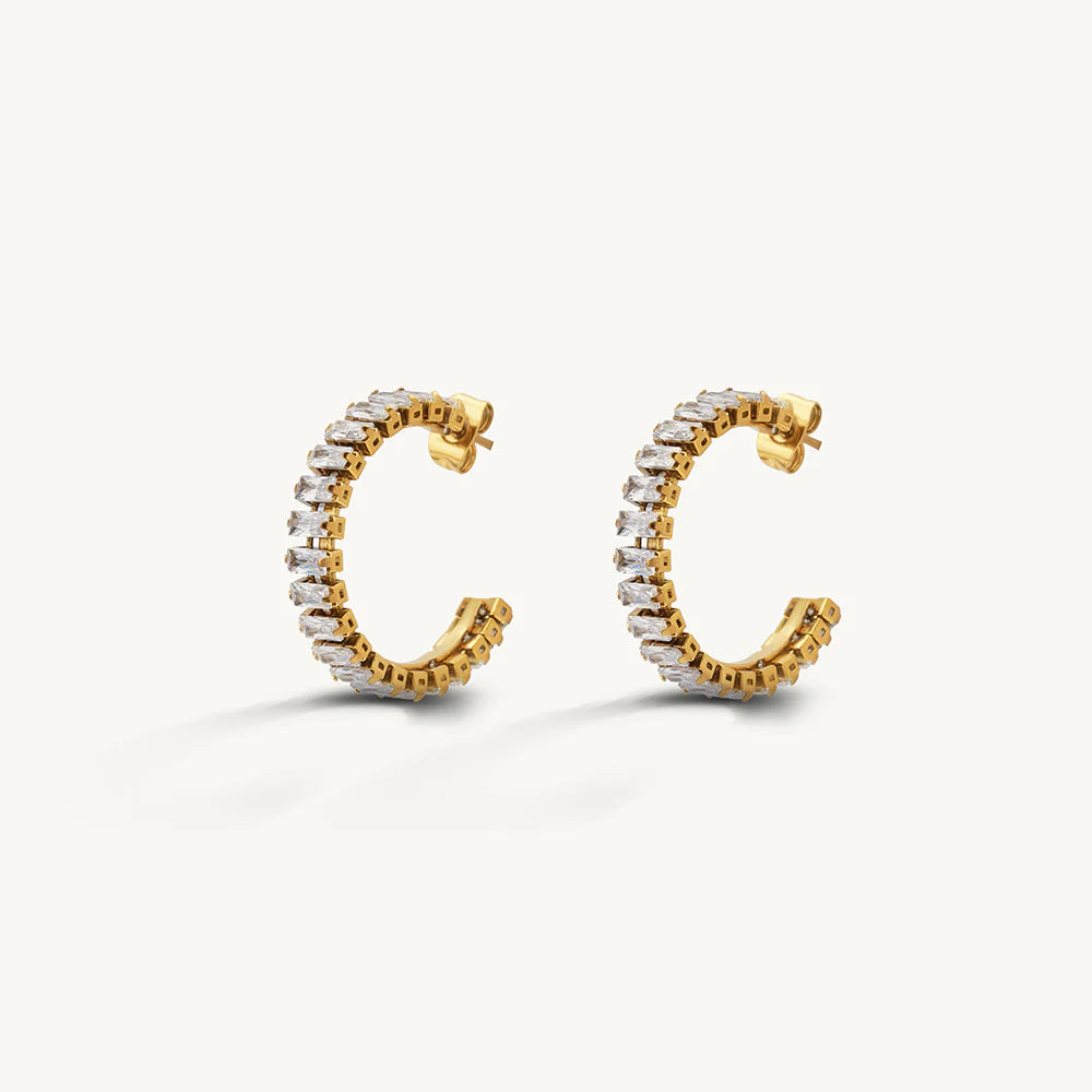 Crystal Hoop Earrings