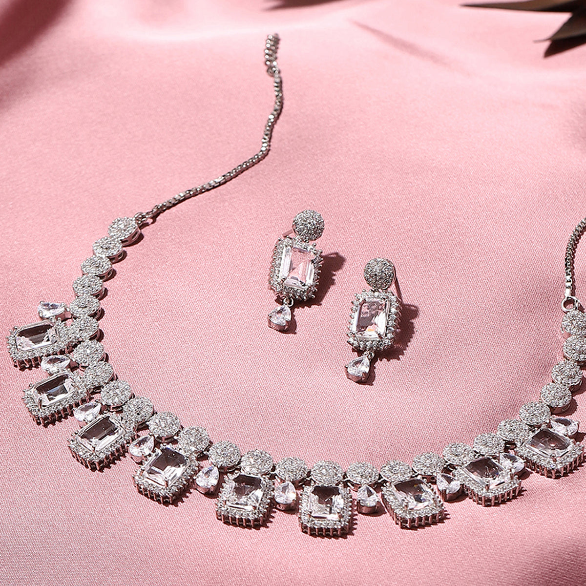 Silver Plated Brass Necklace Set