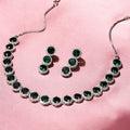 Sparkling Elegance Emerald Hued CZ Jewellery Set