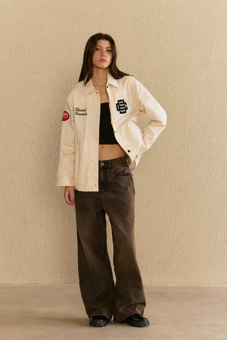Off White Varsity Shacket