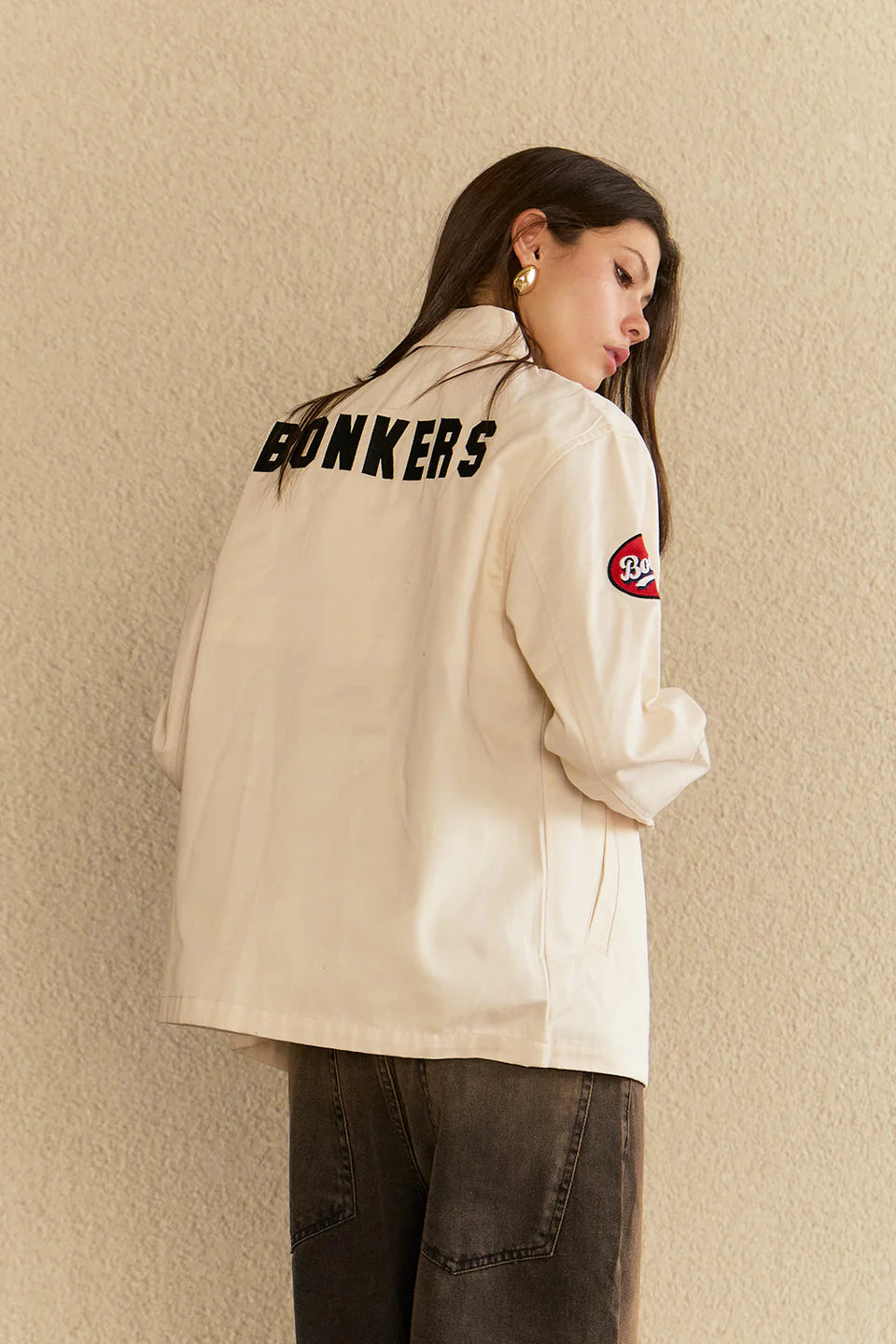 Off White Varsity Shacket
