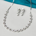 Silver Plated Brass Necklace Set From Sparkling Elegance
