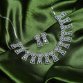 Cubic Zirconia Gems Embellished Sparkling Elegance Necklace Set
