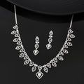 Sparkling Elegance Timeless Teardrop American Diamond Necklace Set