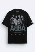 ABBA Oversized Graphic T-Shirt – 100% Cotton, Black