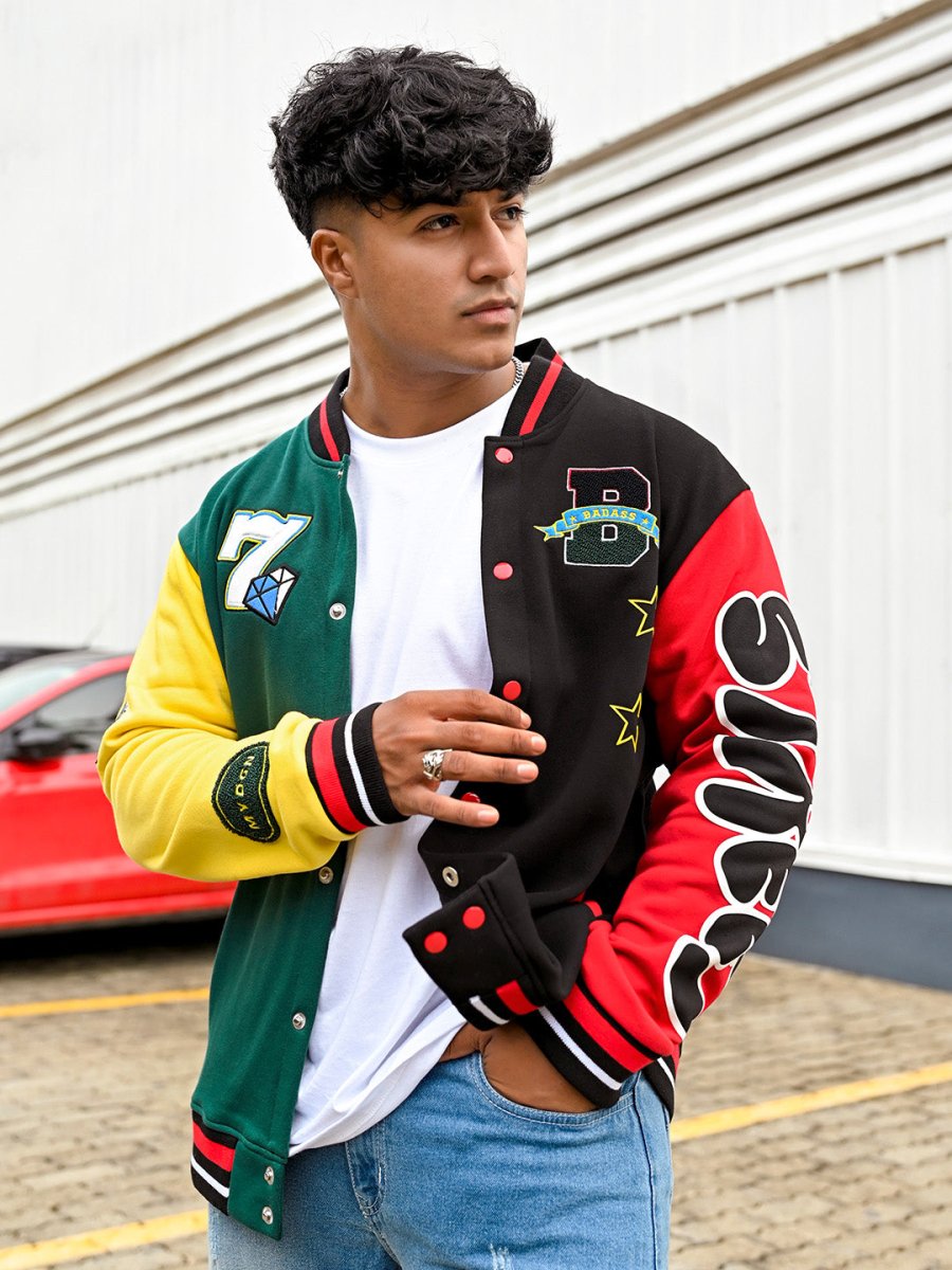 Badass Embroidered Varsity Jacket