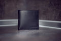 Black Leather Bifold Wallet