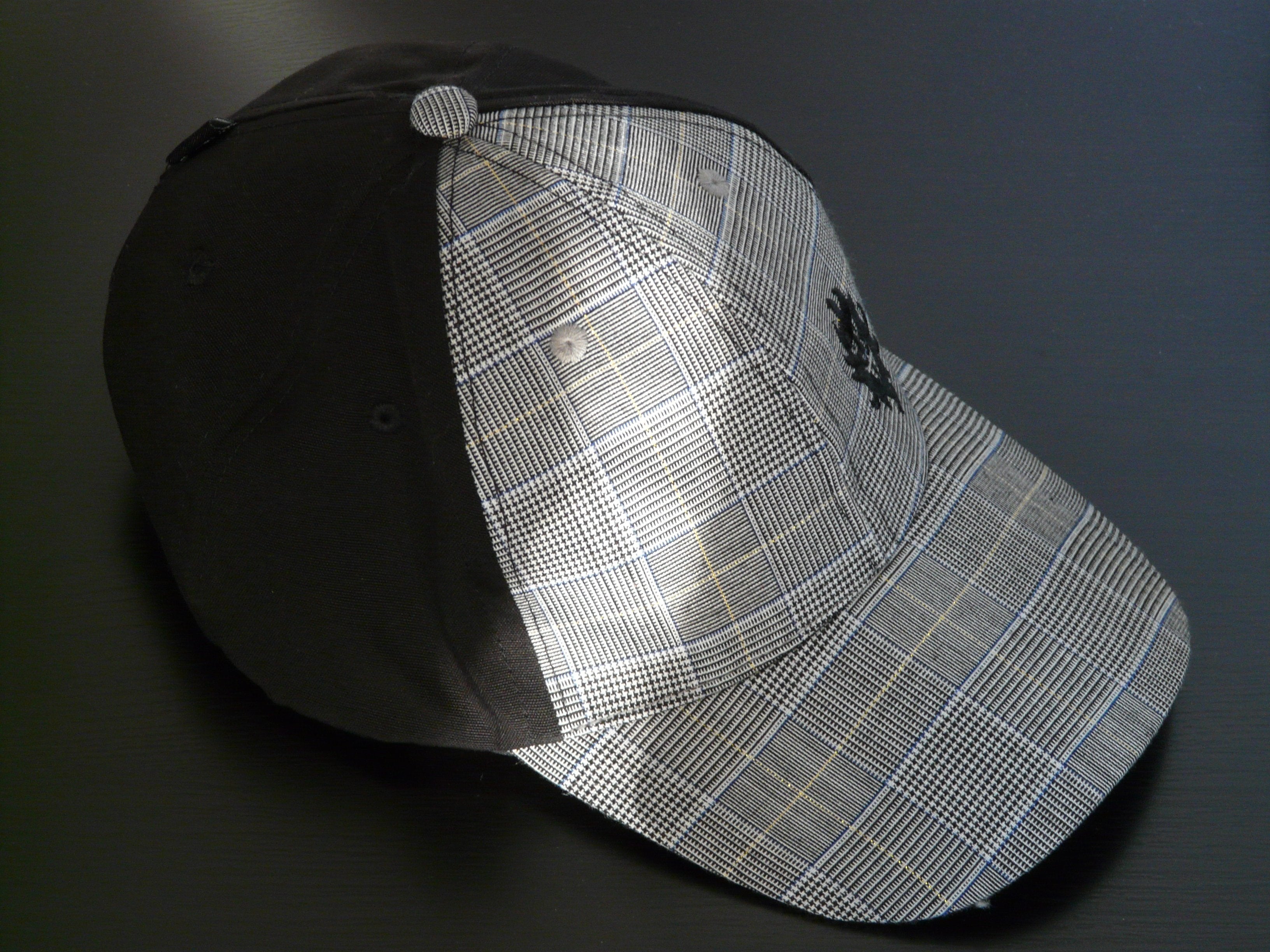 Houndstooth Plaid Baseball Cap