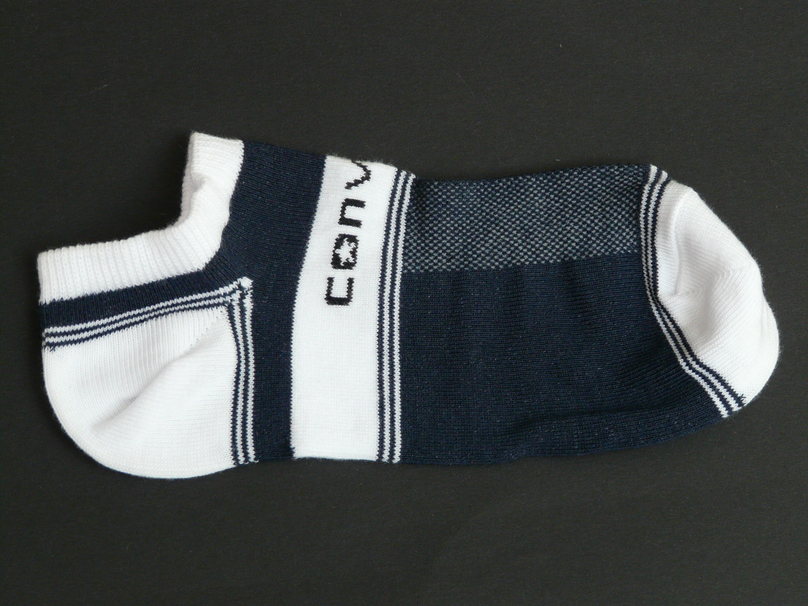 Navy and White Ankle Socks