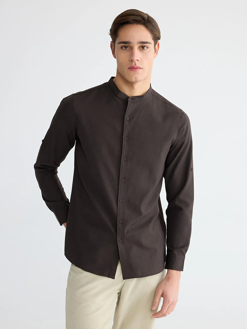 Oxford Grandad Collar Shirt