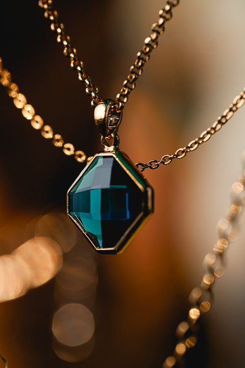 Boho turquoise statement necklace