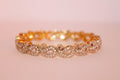 Diamond dust CZ encrusted silver bangle