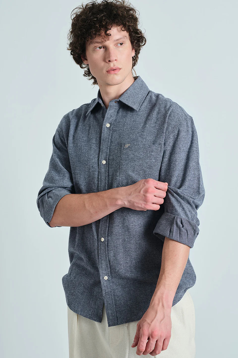 Stonewash Blue Casual Shirt