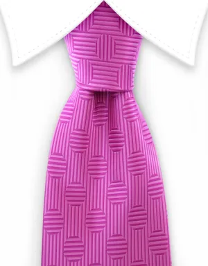 Pink Polka Dot Tie with Stripes