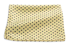 Yellow/Navy Windsor Dots Pocket Square - 4430